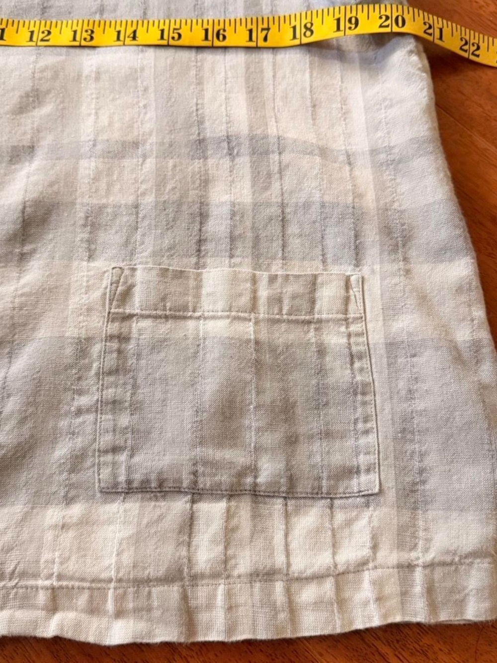 Eileen Fisher Plaid Boxy Top Gray White Medium - Picture 4 of 8